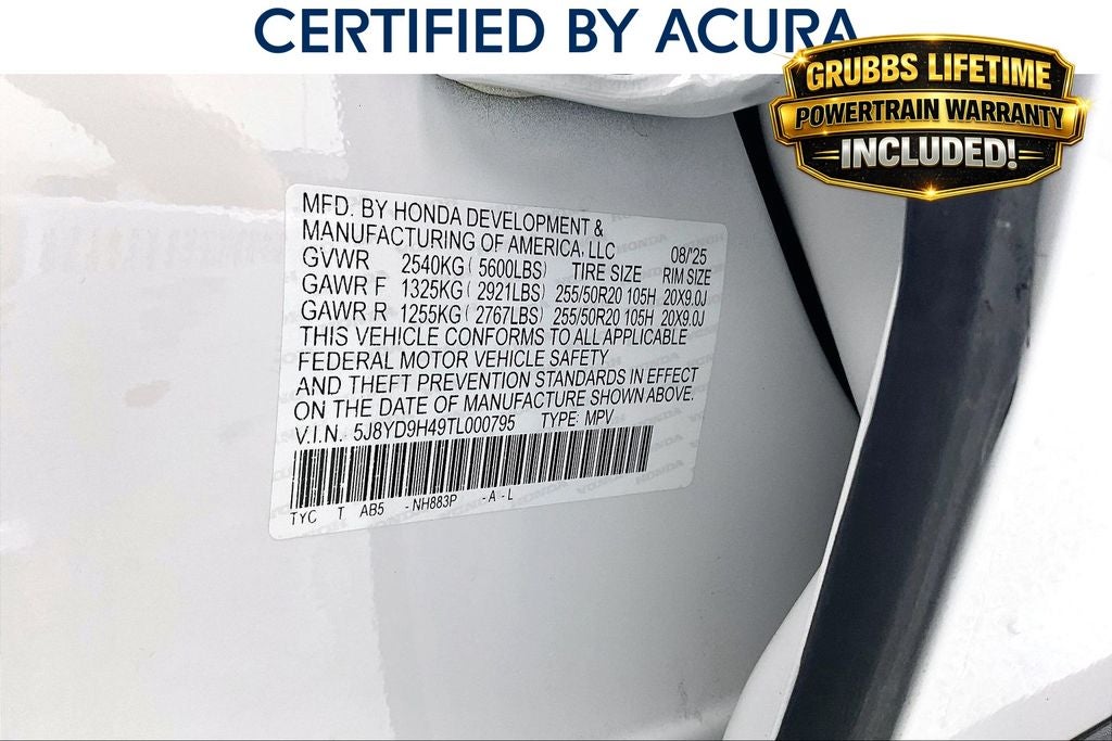 2026 Acura MDX Technology Package