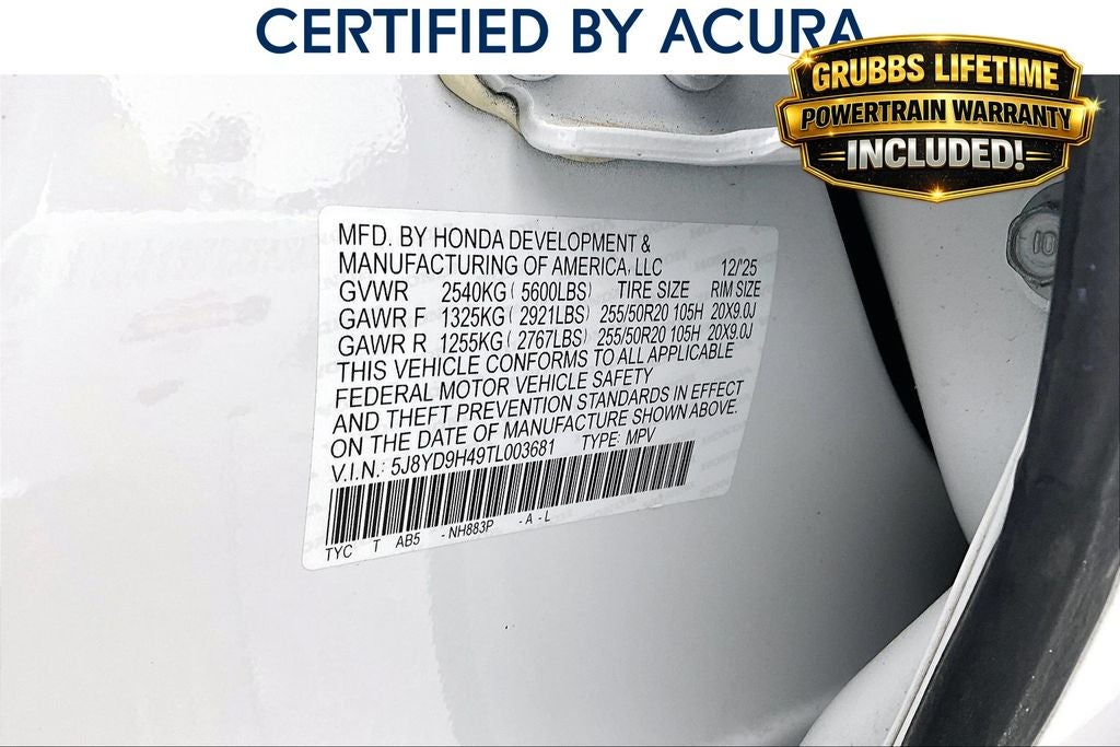 2026 Acura MDX Technology Package