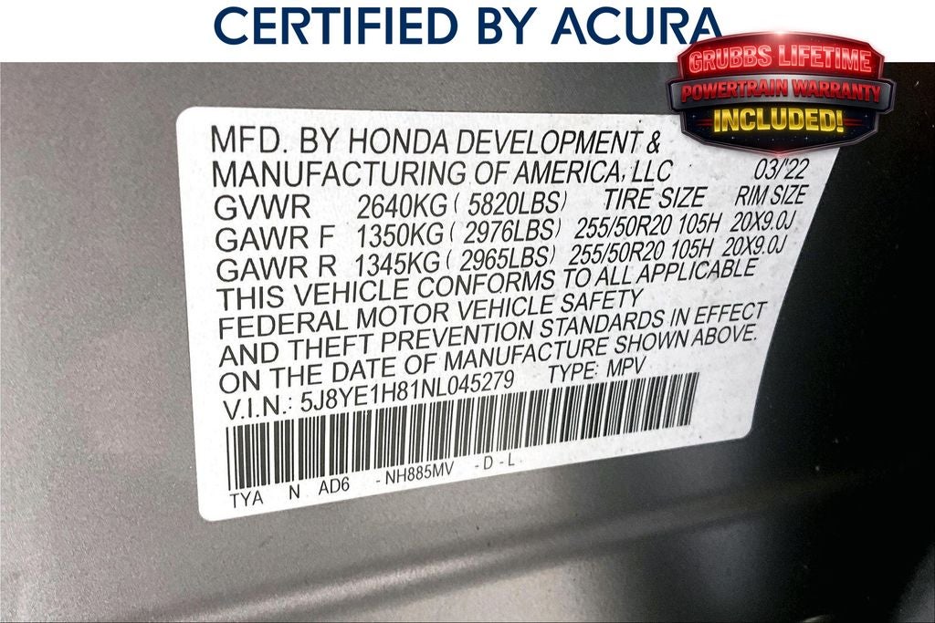 2022 Acura MDX Advance SH-AWD