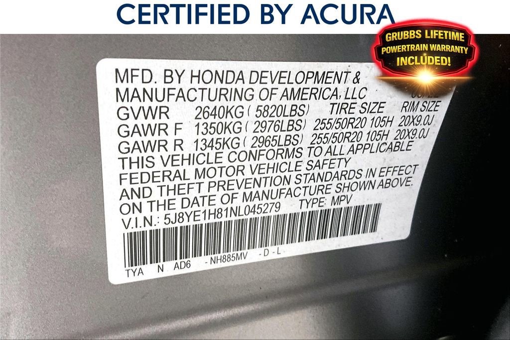2022 Acura MDX Advance SH-AWD
