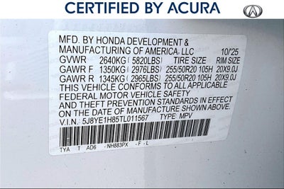 2026 Acura MDX Advance Package SH-AWD