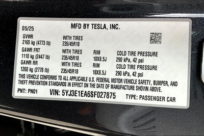 2025 Tesla Model 3 Long Range