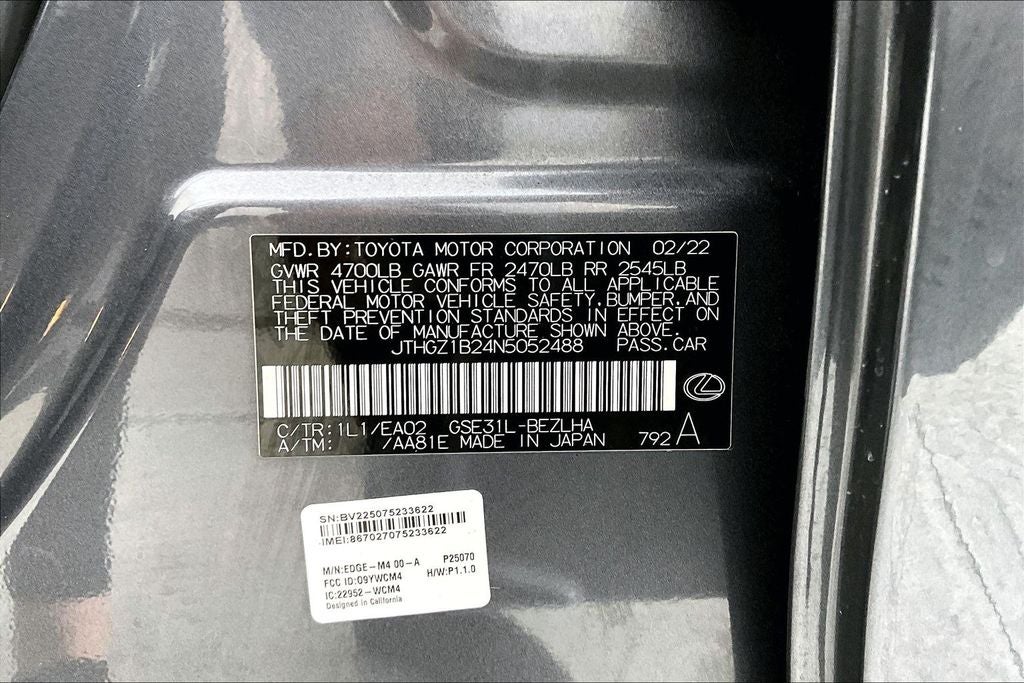 2022 Lexus IS 350 F SPORT