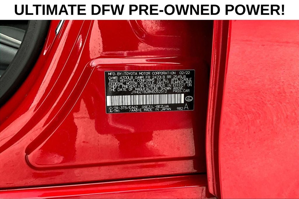 2022 Lexus IS 350 F SPORT