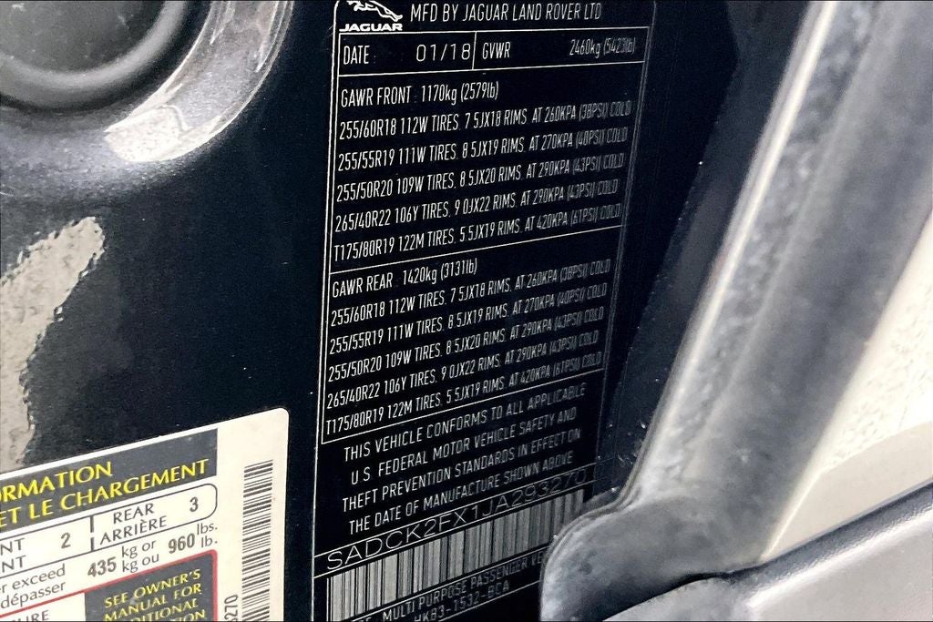 2018 Jaguar F-PACE 25t Prestige