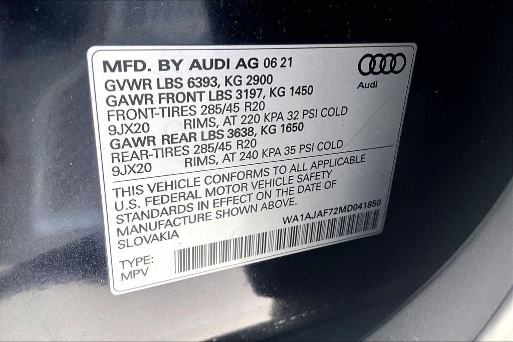 2021 Audi Q7 45 Premium quattro