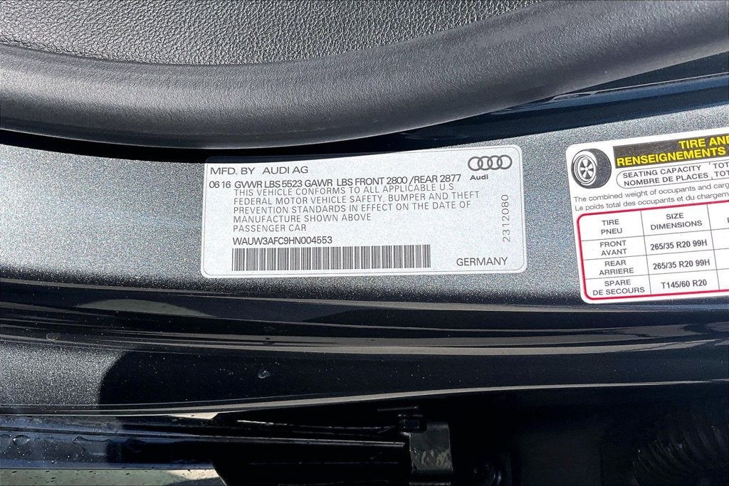 2017 Audi A7 3.0T Competition Prestige quattro