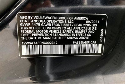 2022 Volkswagen Passat 2.0T SE