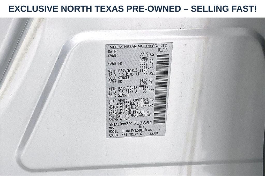 2015 INFINITI QX60 Base