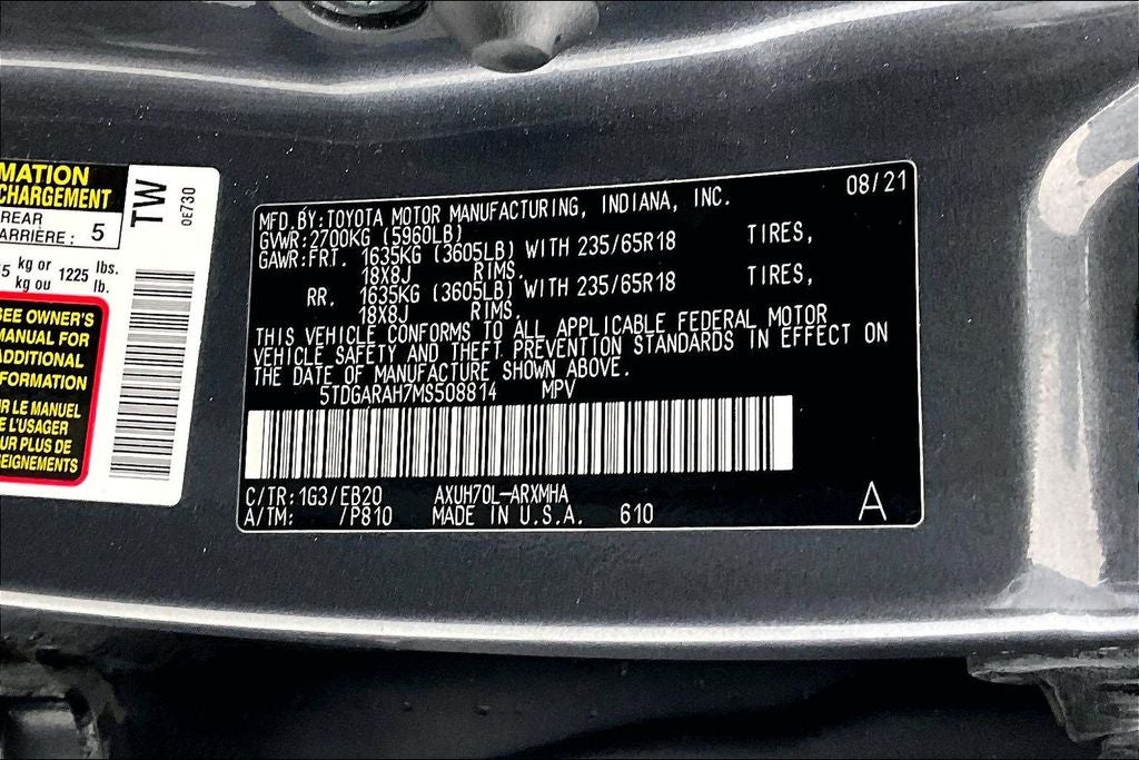 2021 Toyota Highlander Hybrid XLE