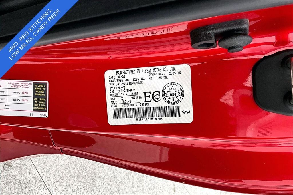 2022 INFINITI Q60 Red Sport 400