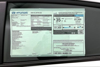 2026 Hyundai Elantra SE