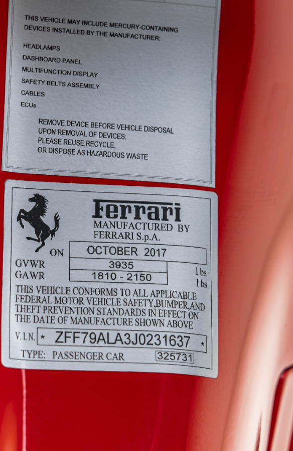 2018 Ferrari 488 GTB Base