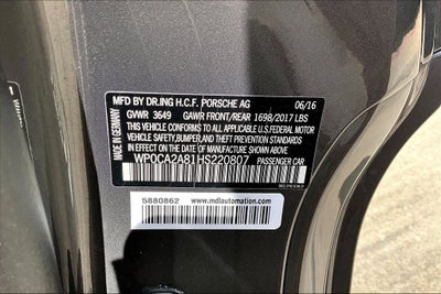 2017 Porsche 718 Boxster Base