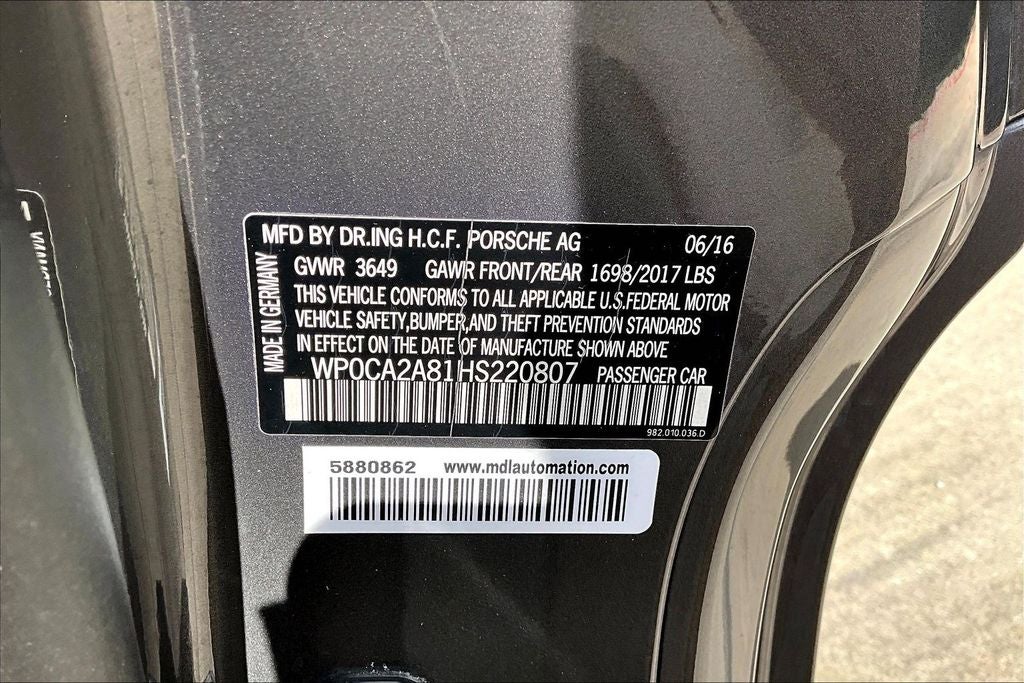 2017 Porsche 718 Boxster Base