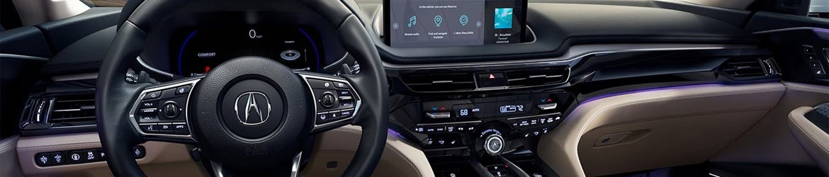 front console of a 2025 Acura MDX