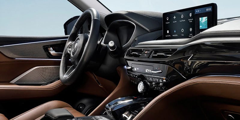 interior view of a 2025 Acura MDX featuring the drivers console